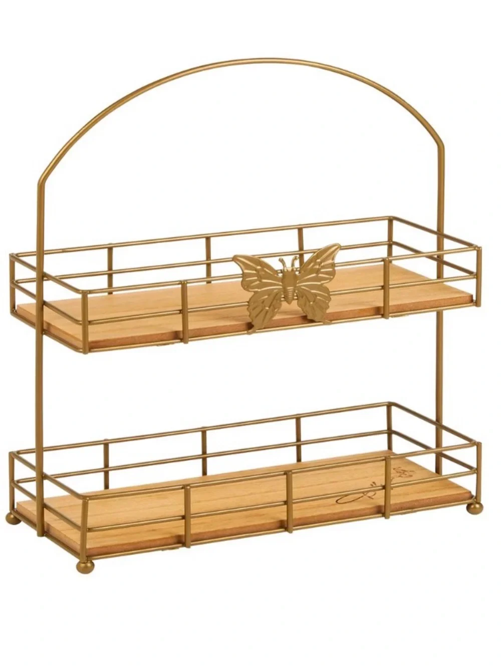 Dolly Parton Two-Tier Gold Butterfly Display Shelf w/ Four Jars - Picture 2 of 13